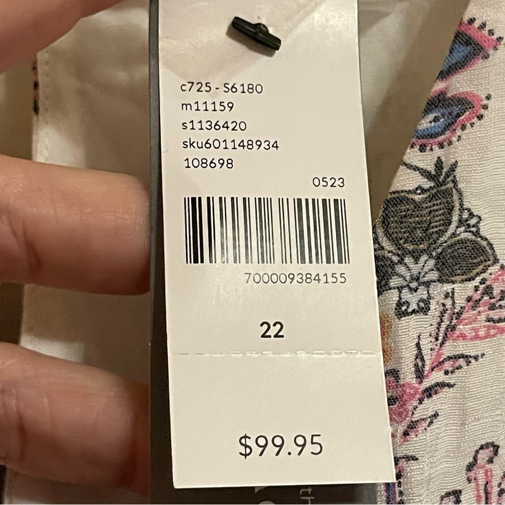 NWT Lane Bryant Cap Flutter Sleeve Surplice Tiered Print Maxi Dress Size 22 - Picture 12 of 13